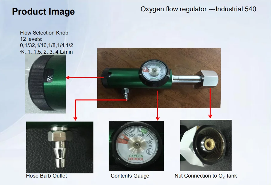 

oxygen pressure regulator for cylinder industrial CGA540