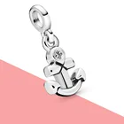 Очаровательное ожерелье из стерлингового серебра 925 пробы с блестящим цирконием, якорь, я, очаровательное оригинальное ожерелье Pandora ME, модные ювелирные изделия для женщин