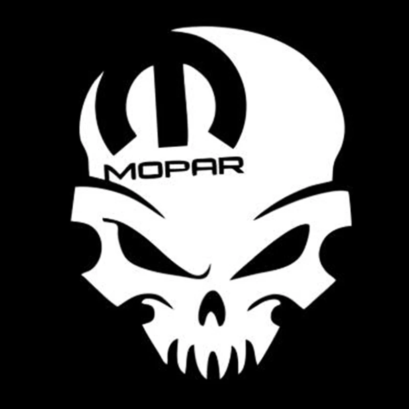 Черная/Серебристая крутая череп Mopar виниловая наклейка стикер графическое окно