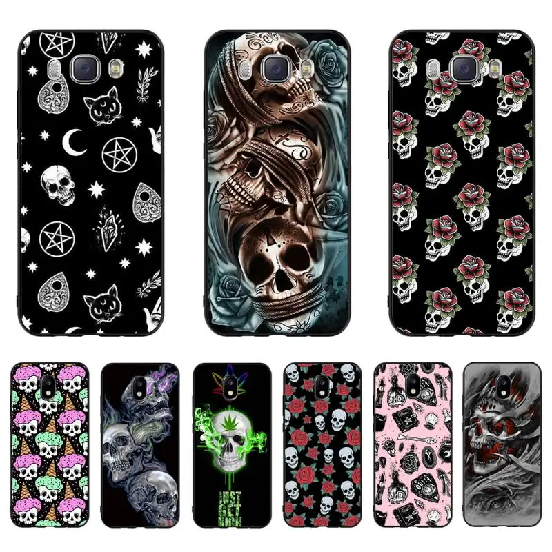 

YNDFCNB Skull Skeleton Phone Case For Samsung J7 J8 J6 J4Plus J5 J7Prime J2 J5Prime M10 M20 M30