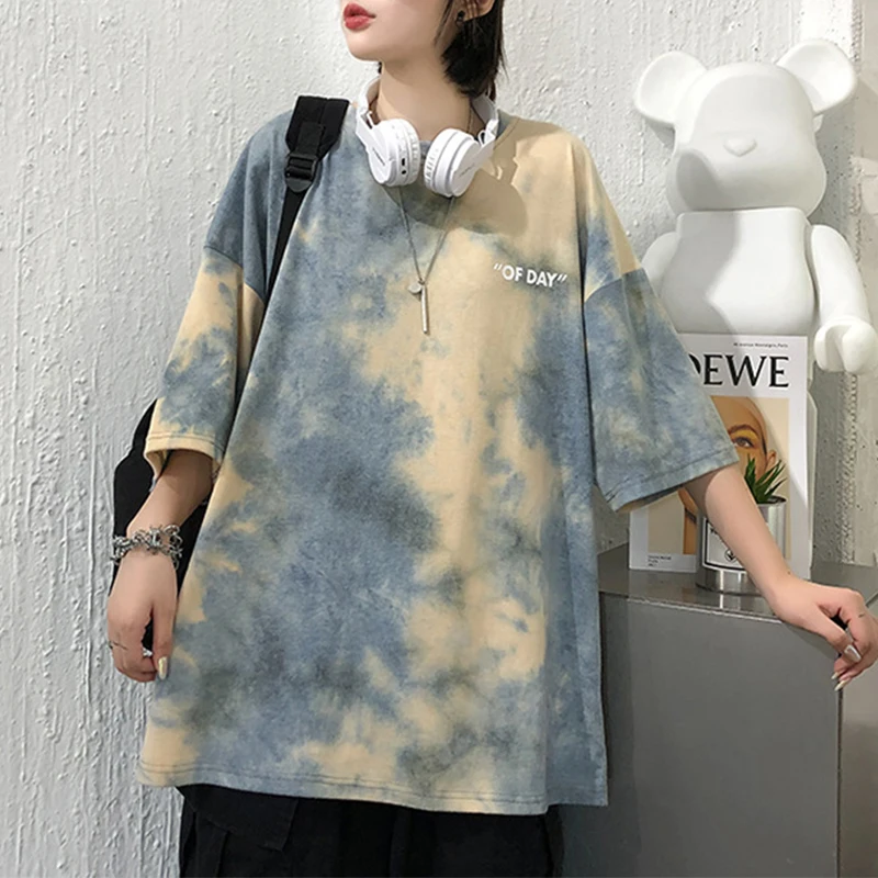 Радуга вареный Футболка с принтом Женская свободная футболка коротким рукавом