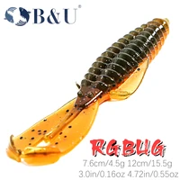bu rgbug 76mm 120mm fishing soft lure jig wobblers swimbait silicone baits shrimp bass perch lure artifical craws bait