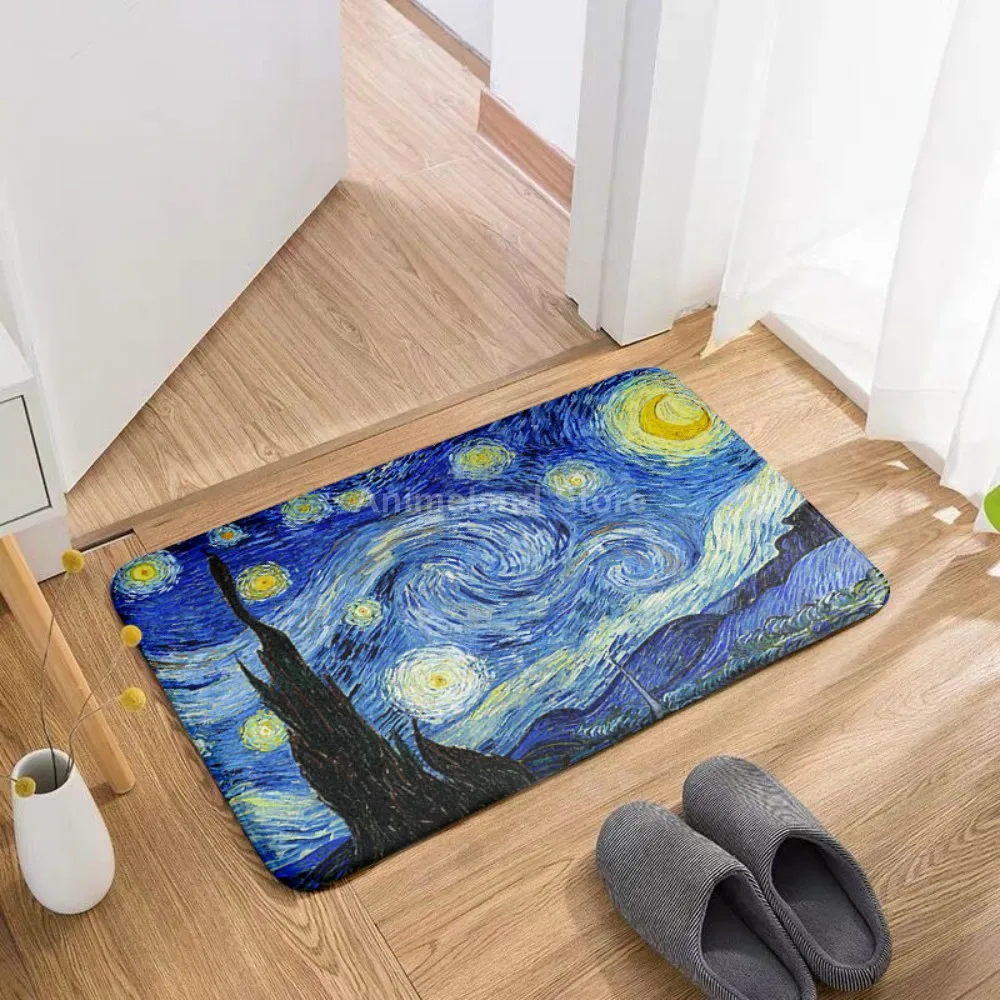 

Коврик для входной двери Star Sky, нескользящий коврик для ног, домашний Коврик для прихожей, ванной, кухни, масляная живопись