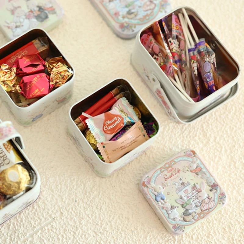 Пользовательский кролик Свадебная коробка для печенья креативная прямоугольная