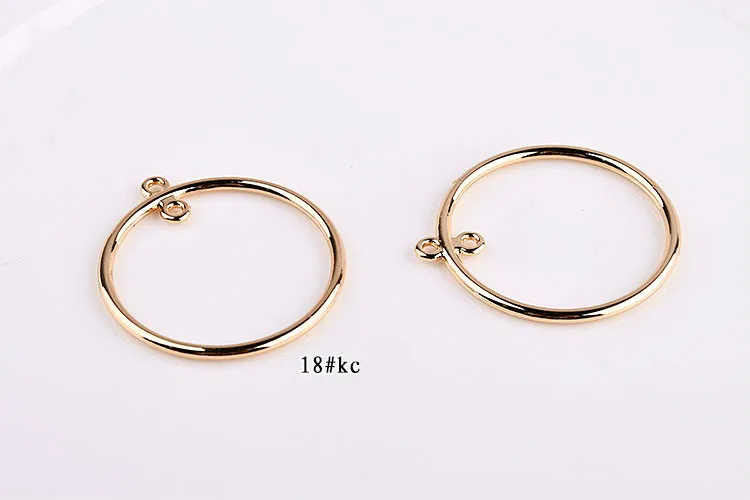 Корейские минималистичные двойные круглые серьги DIY из сплава с гальваническим