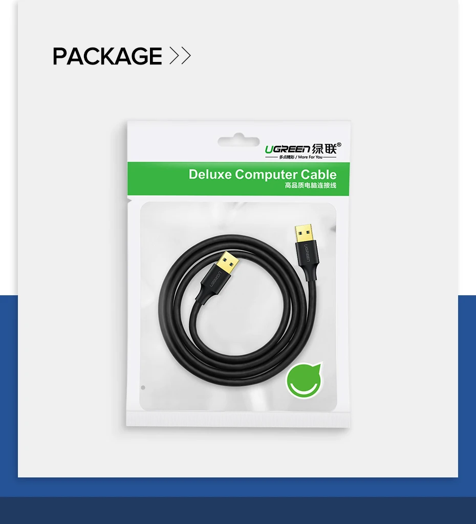 Ugreen USB к USB Удлинительный кабель Тип A Мужской к usb-вилке 3,0 2,0 удлинитель для радиатора жесткий диск Webcom usb-кабель для камеры расширения