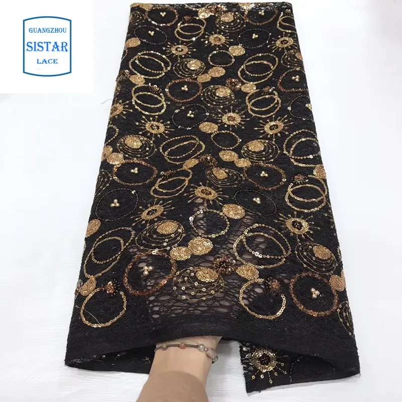 2019 новый стиль вышивка искусственная ткань тюль с блестками и бусинами для
