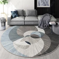nordic geometric round for living bedroom computer chair area rug anti slip room kidsroom carpet floormat