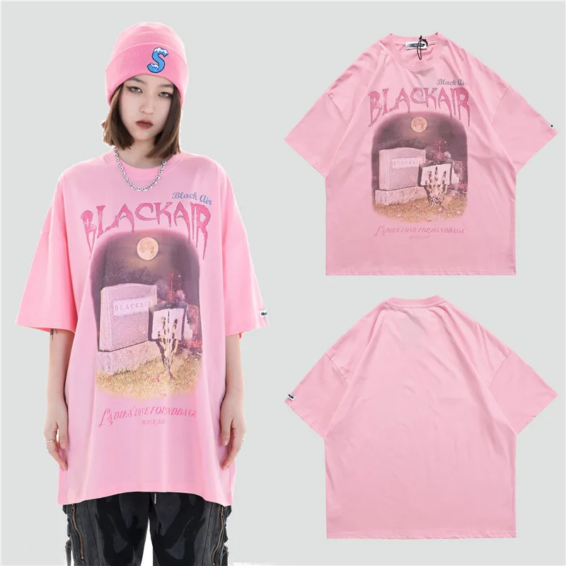 

Men Cotton T Shirt Oversized T-shirt Men's Clothing Tshirts Graphic Anime Comfortable Hip-hop Print The bear pattern