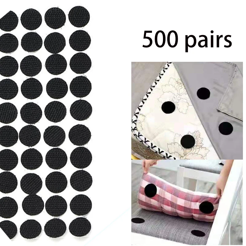 

Самоклеющиеся застежки, Нескользящие крючки и петли для диванов и ковров, 500 пар