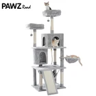 Домик на дереве для домашних кошек, Кондо, окунь, развлекательная игровая площадка, устойчивая мебель для кошек, котят, Многоуровневая башня для больших кошек, уютная
