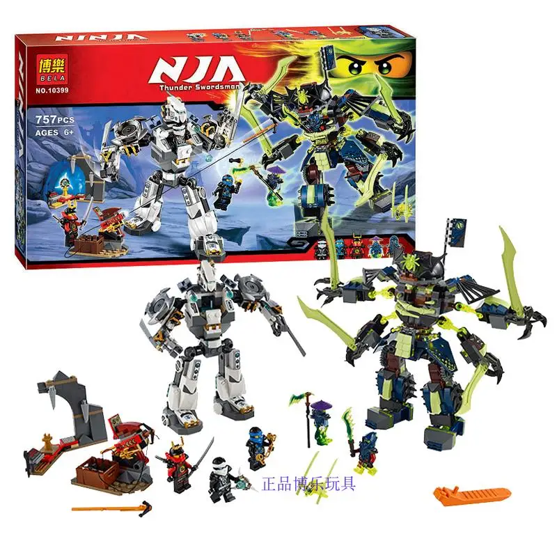 757 шт строительные блоки кирпичи 10399 Совместимые модели Legoinglys Ninjagoes Titan Mech Battle