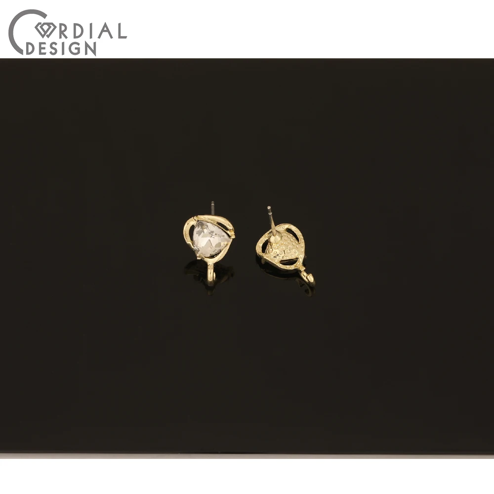 

Cordial Design 100Pcs 9*14MM Jewelry Accessories/Rhinestone Earrings Stud/Irregular Shape/DIY Making/Jewelry Findings Components