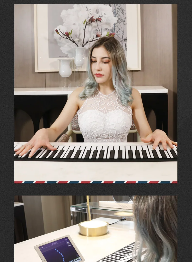 Professional Piano 88 Key Beginner Dormitory Practice Portable Simple Piano Folding Thickening Instrumente Keyboard Instruments