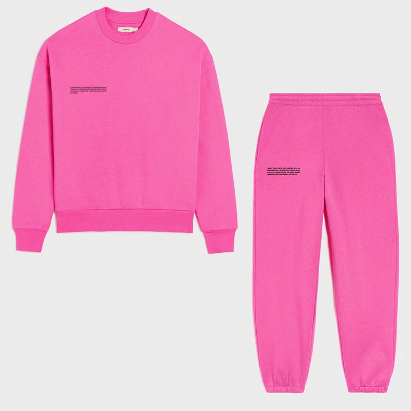 

Solid Sweatsuit Set for Women Two Piece Outfits Oversized French Terry Tops and Sweatpants Jogger Tracksuits Loose Trousers