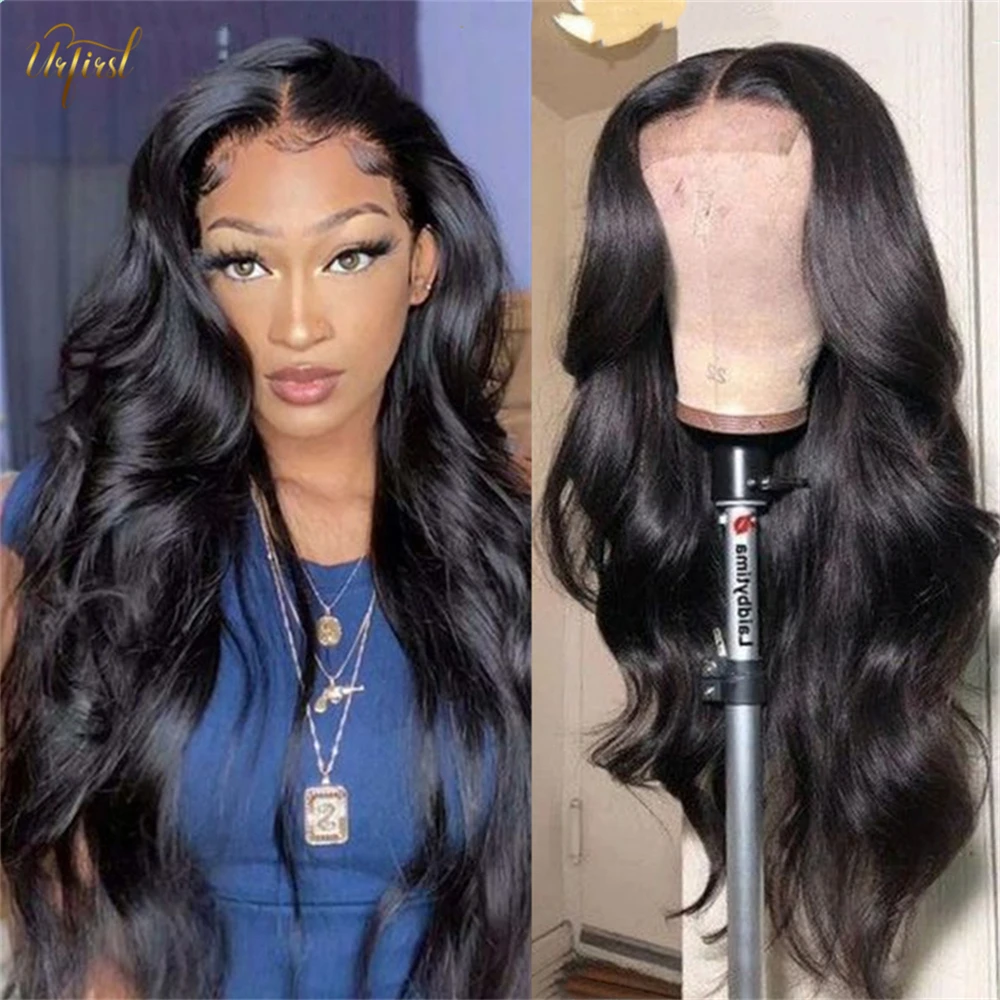 Body Wave Lace Frontal Wig Brazilian Lace Front Human Hair Wigs 5x5 Transparent Lace Closure Wig For Black Women Remy PrePlucked