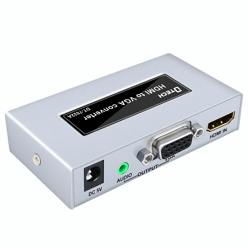 Factory Price Dtech Professional Audio Video 4K 1080P HDMI to VGA HD Converter Rca Hdmi With | & Cables