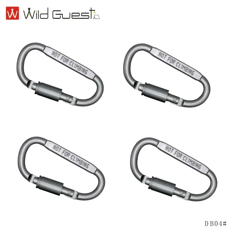 

4 шт. d-образное кольцо Карабин Отдых средство для выживания на открытом воздухе брелок альпинистский карабин, винтовой замок крюк Алюминий ...