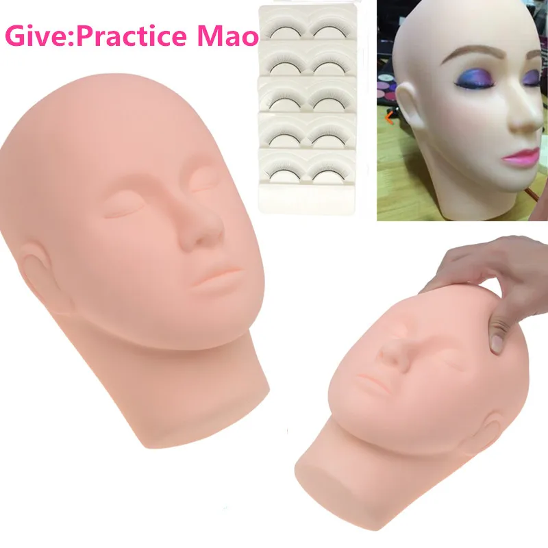 Мягкая Массажная тренировочная голова манекена для ресниц модель практики