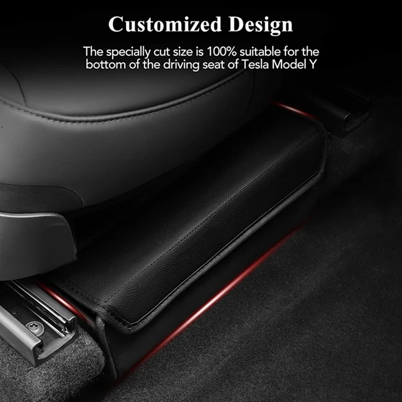 

Для Tesla Model Y 2021 коробка для хранения под сиденьем черный PU водитель пассажир сиденье Органайзер сумка аксессуары для интерьера