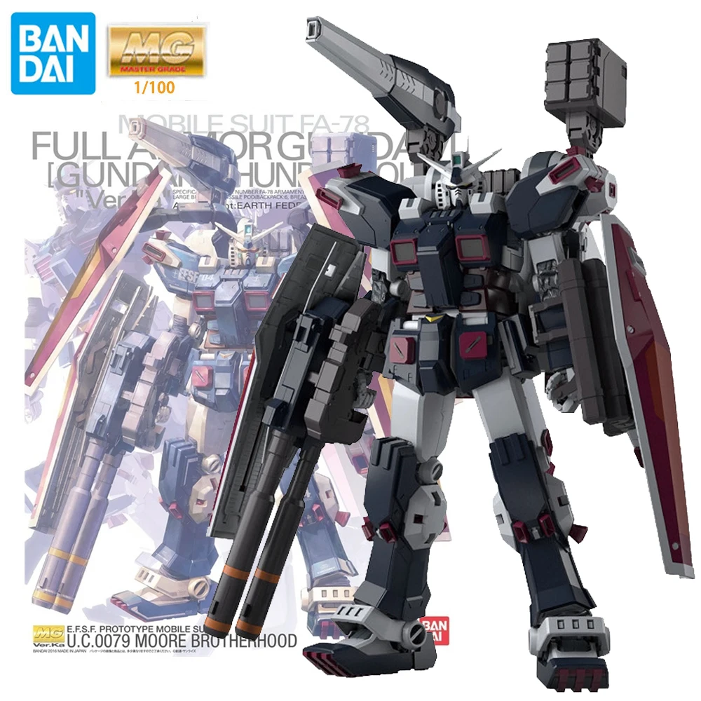 

Bandai MG 1/100 Gundam Model Full Armor Gundam Ver.Ka FA-78-1 Mobile Suit Gundam Thunderbolt Assembly Model Birthday Gift 18CM