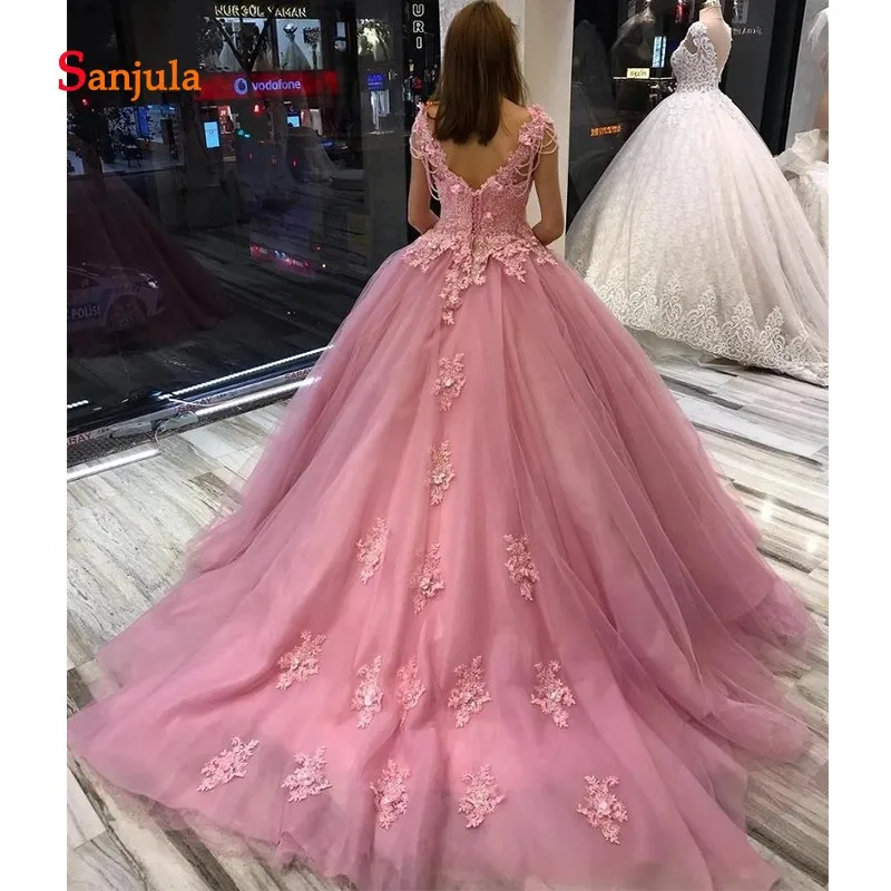 Нежно-розовый тюль бальное платье принцесса девочки сладкий 16 платья в 2020 году