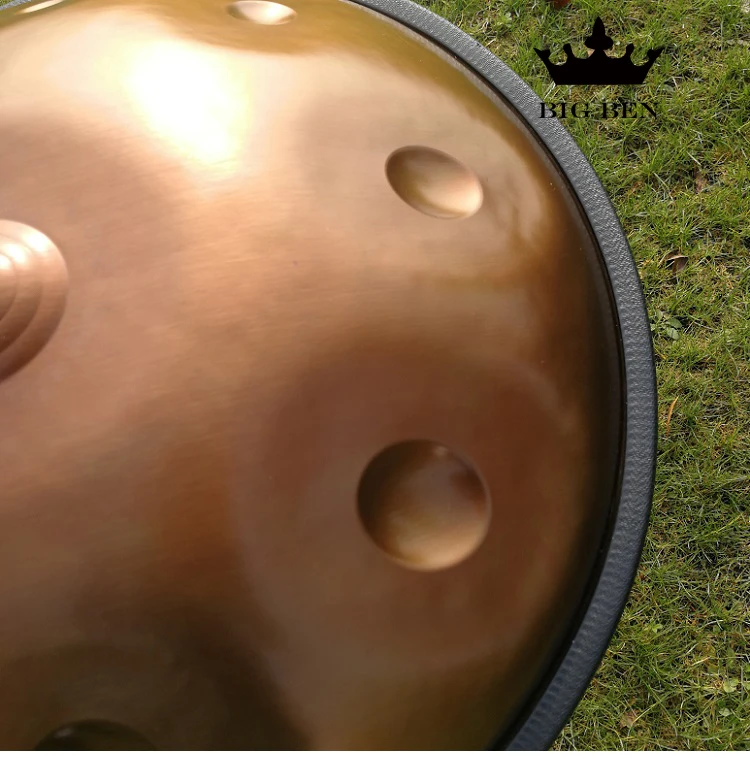 Коричневый 9 тонов 10 тонов Kurd натуральный D minor HandPan стальной барабан nitriding ржавчины барабан ударный мини-барабан на заказ масштаб handpan