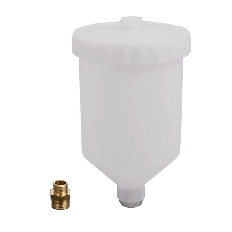 

600ML Gravity Paint Spray Gun Cup Pot Replacement For Devilbiss GTI Pro Pri FLG