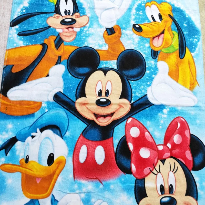 Милое розовое банное полотенце с Минни Маус disney, хлопок, для девушек, женщин, летнее пляжное полотенце, полотенце для бассейна 70x140 см