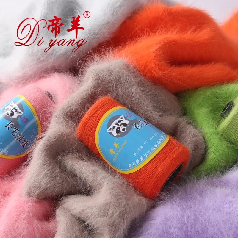 100 г + 40 длинная норковая искусственная пряжа для вязания крючком мохеровая