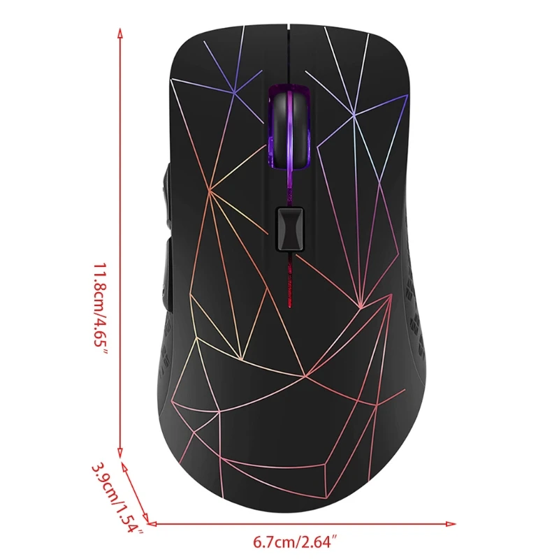 

Rechargeable Silent Mouse with Bluetooth and 2.4G USB Receiver Wireless Mouse