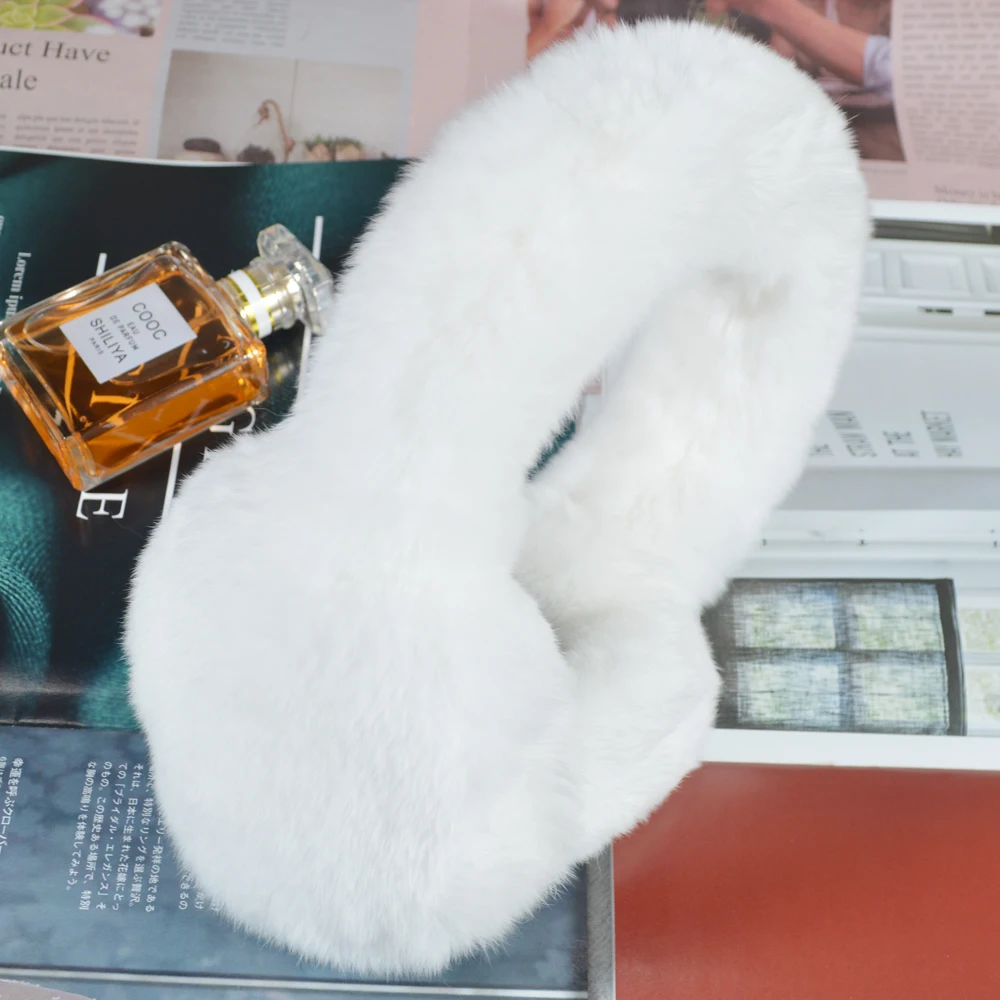 Для русской зимы Ветрозащитная Женская Настоящий мех кролика наушники с