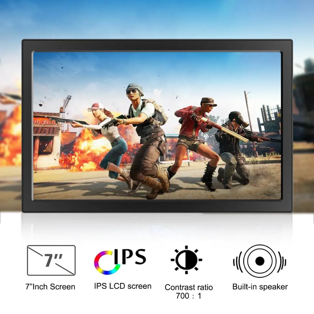Портативный игровой монитор UPERFECT для ПК 7 дюймовый ЖК экран мини VGA HDMI