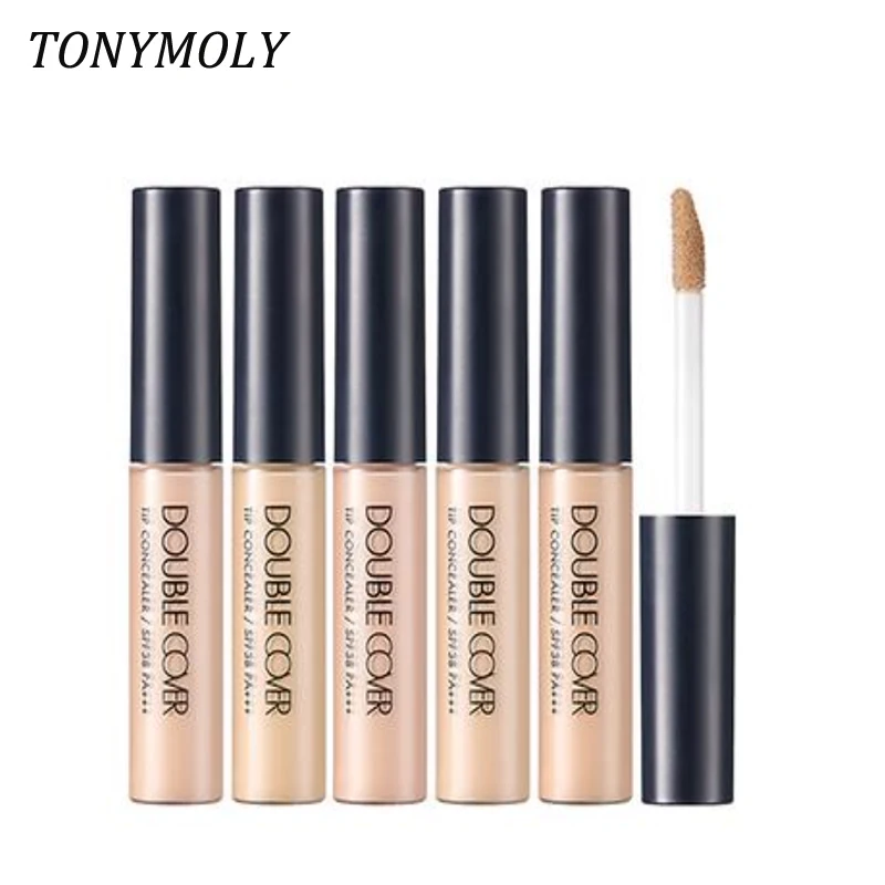 TONYMOLY Double Cover Tip Concealer SPF38+ PA+++ Full Coverage Contour Face Concealer Cream BasePrimer HideBlemish KoreaCosmetic
