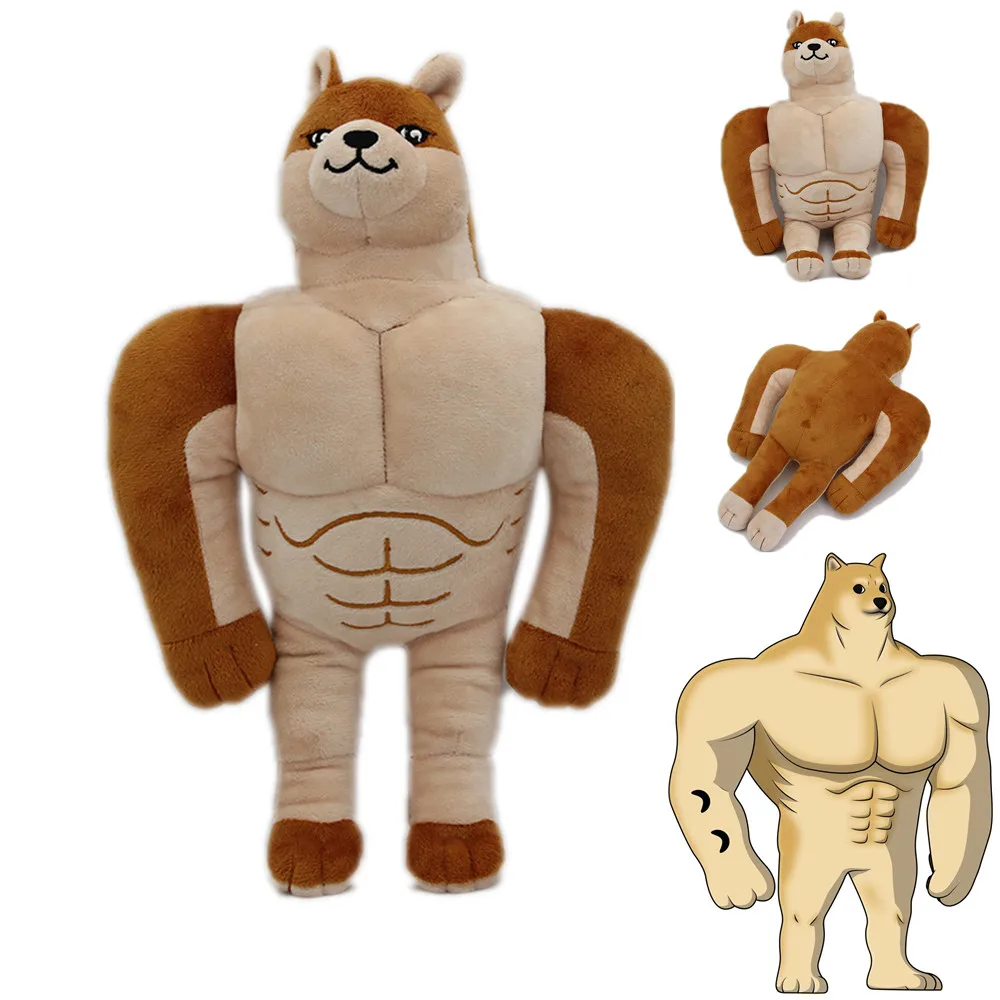 

New 30cm Swole Doge Plush Toy Cute Anime Cartoon Stuffed Toy Pillow Doll Kids Boys Girl Gifts Bedroom Decorations