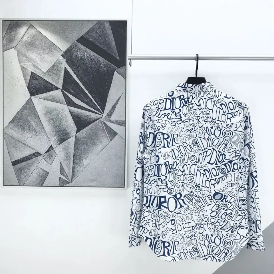 

2021 Spring and Summer New Personalized Fashion Graffiti Pattern Printing Comfortable Soft Sunshine Handsome Men's Shirt