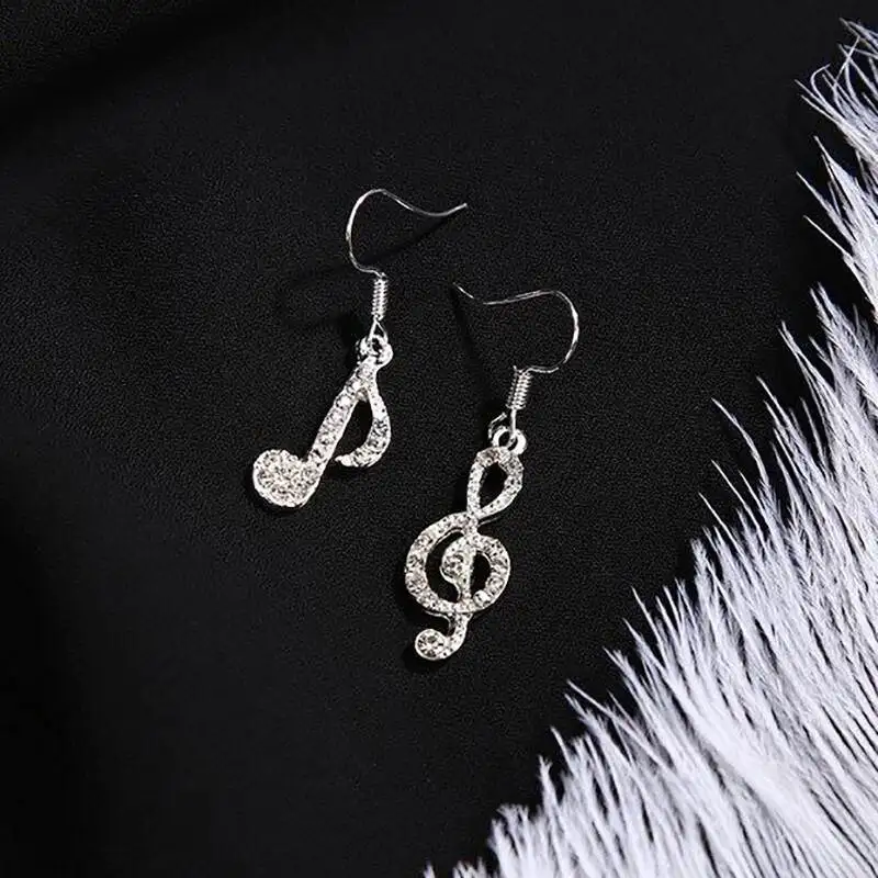 Модный стиль очаровательные серьги элегантная женская музыкальная кнопка