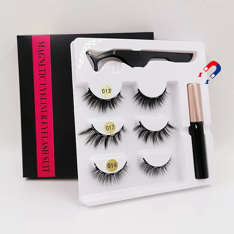 3 пары магнитных накладных ресниц магнитные ресницы магнитная подводка для глаз