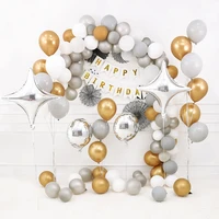 104pcs balloon arch kit white silver latex garland balloons baby shower supplies backdrop wedding birthday party decor