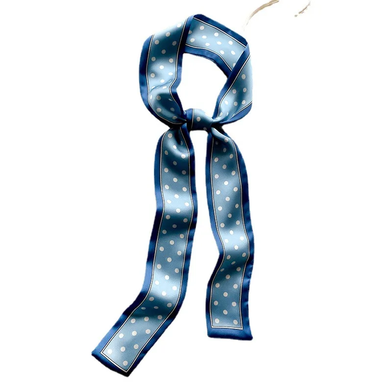

Fashion 2021 new DOT silk Scarf for Women Silk Feeling Hair Foulard Female Office Neckerchief Lady Bandana Hijab Shawl Wraps