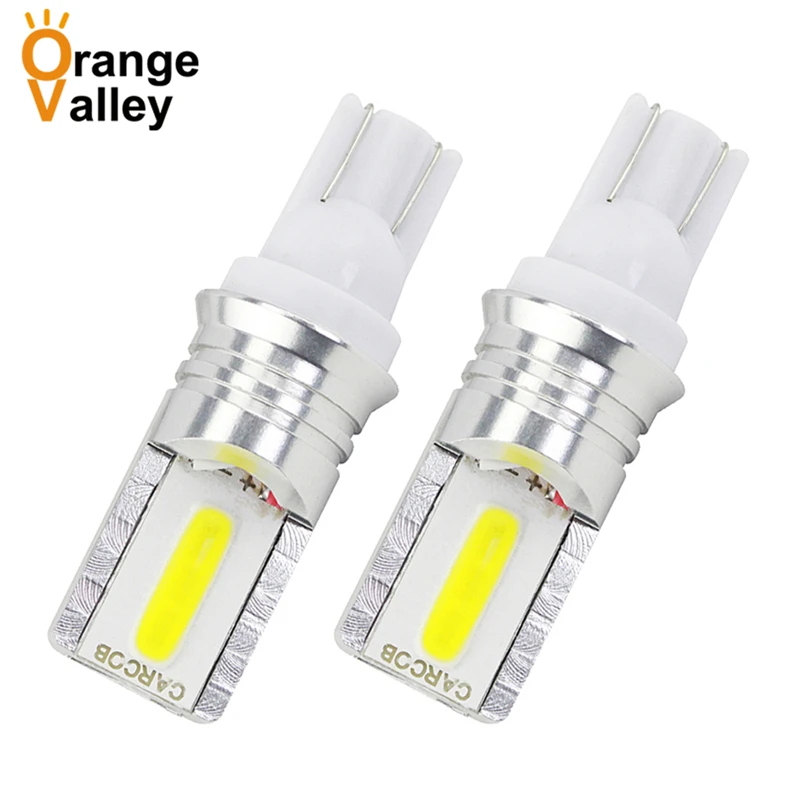 

2 шт., Автомобильные светодиодные лампы T10 W5W 194 168 COB 2