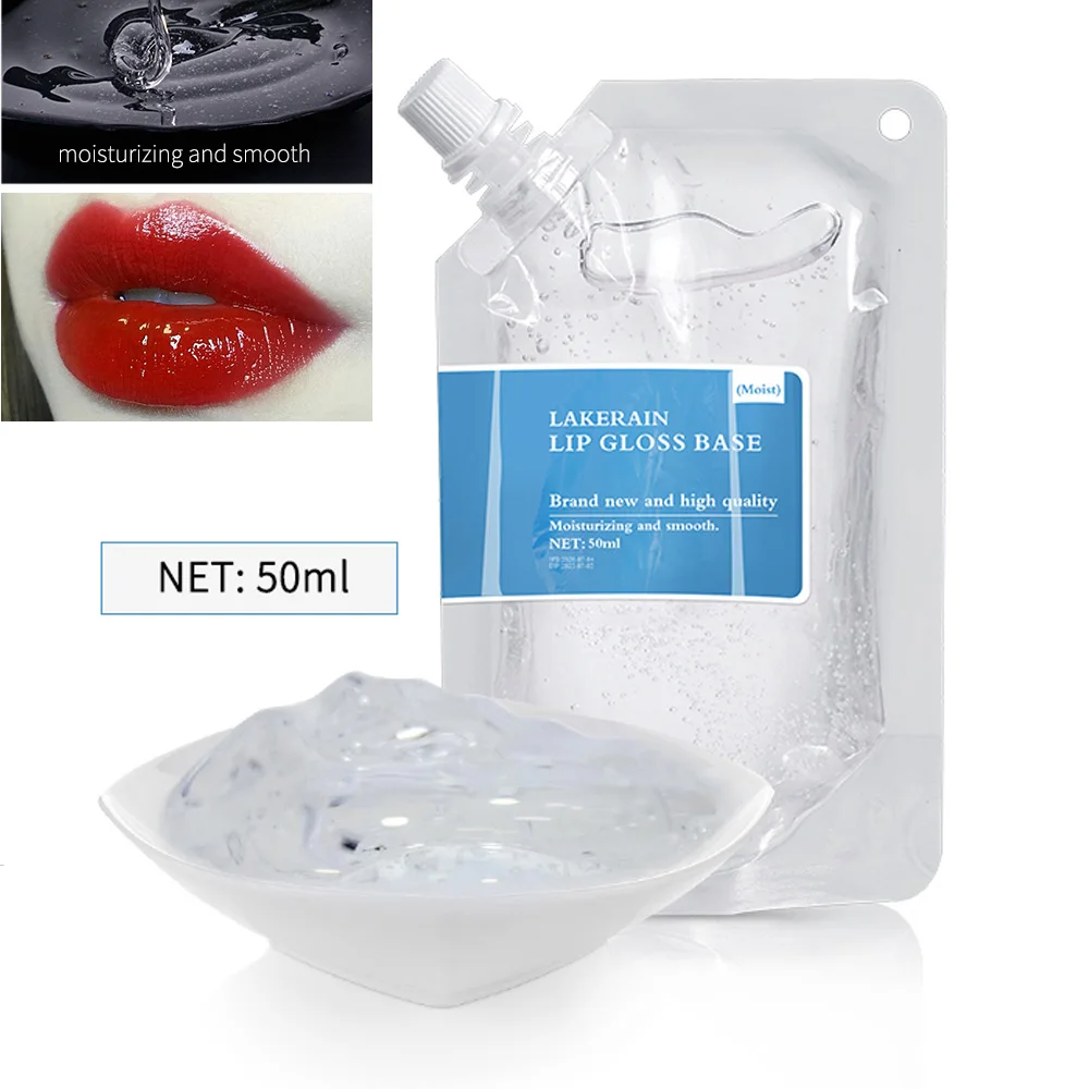 

50ML DIY Clear Lip Gloss Base Gel DIY Moisturizing Matte Lipstick Material Versagel Lipgloss Base for Handmade Lip Gloss Kit