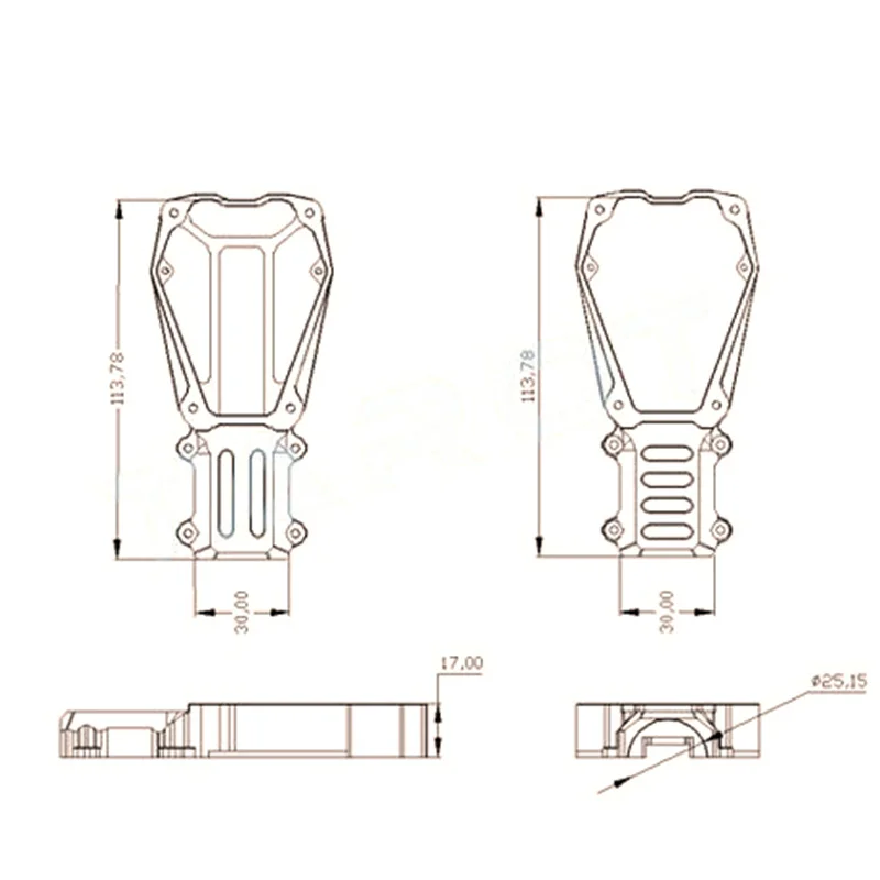 TAROT 25 мм металлическое амортизирующее двухмоторное фиксированное сиденье TL96033