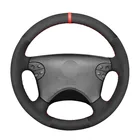 Ручная работа, черная замша, искусственная кожа для Mercedes Benz CLK-Class W208 C208 E-Class W210 G-Class W463 1999-2003