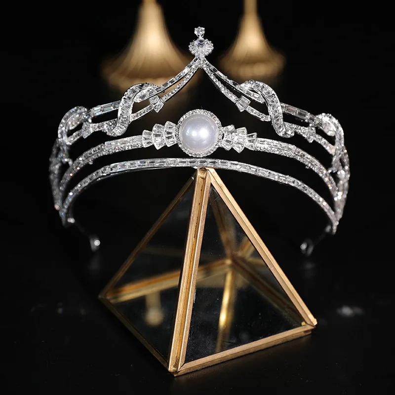 

Woman Girl Crystal Tiara Crown Wedding Wedding Birthday Hair Accessories Holiday Party Crown Tiara Bridesmaid's Hair Accessories