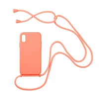 crossbody necklace holder phone case for iphone 13 12 11 pro xs max 7 8 plus lanyard silicone case cover with cord strap rope