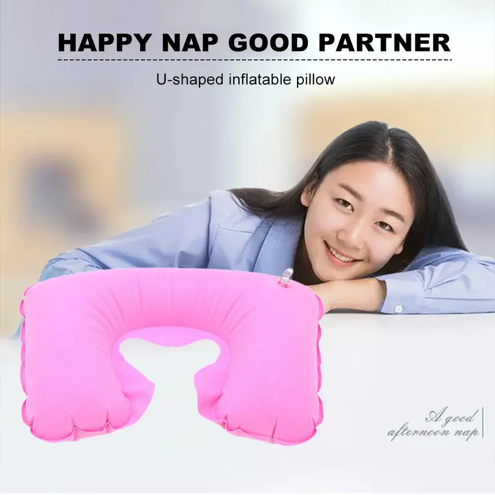 Портативная подушка для путешествий надувная шеи u-образная из ПВХ 42G | Дом и сад