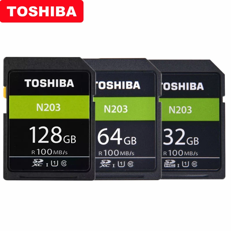 Оригинальная высокоскоростная память TOSHIBA SD N203 32 ГБ 64 128 C10 sd-карта с поддержкой