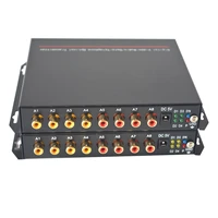 4 bidi audio extender over fiber4 bidirectional audio rca to fiber optic sc sm 20km for broadcast system intercom monitoring