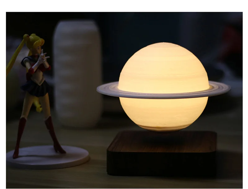 

3D Magnetic Levitation Moon Lamp Night Light Rotating LED Moon Floating Lamp Home Decoration Holiday Saturn Light Novelty Gifts